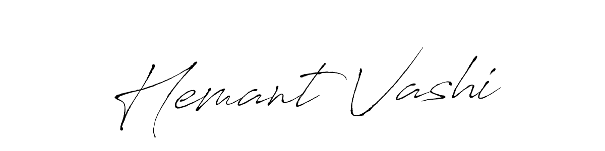 Antro_Vectra is a professional signature style that is perfect for those who want to add a touch of class to their signature. It is also a great choice for those who want to make their signature more unique. Get Hemant Vashi name to fancy signature for free. Hemant Vashi signature style 6 images and pictures png