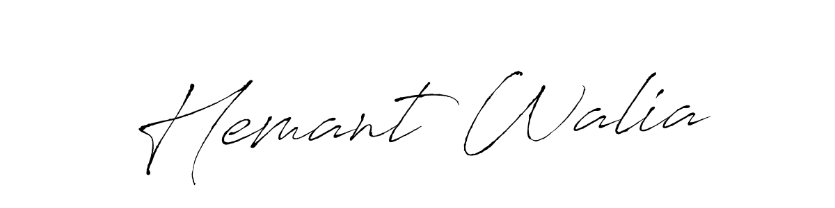 How to make Hemant Walia name signature. Use Antro_Vectra style for creating short signs online. This is the latest handwritten sign. Hemant Walia signature style 6 images and pictures png