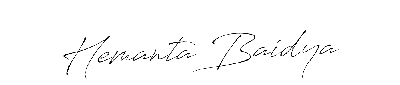 How to make Hemanta Baidya signature? Antro_Vectra is a professional autograph style. Create handwritten signature for Hemanta Baidya name. Hemanta Baidya signature style 6 images and pictures png