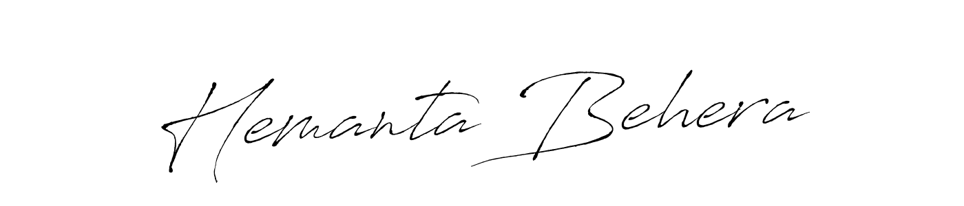 How to make Hemanta Behera name signature. Use Antro_Vectra style for creating short signs online. This is the latest handwritten sign. Hemanta Behera signature style 6 images and pictures png