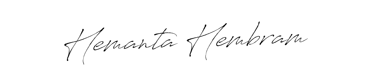 Make a beautiful signature design for name Hemanta Hembram. With this signature (Antro_Vectra) style, you can create a handwritten signature for free. Hemanta Hembram signature style 6 images and pictures png