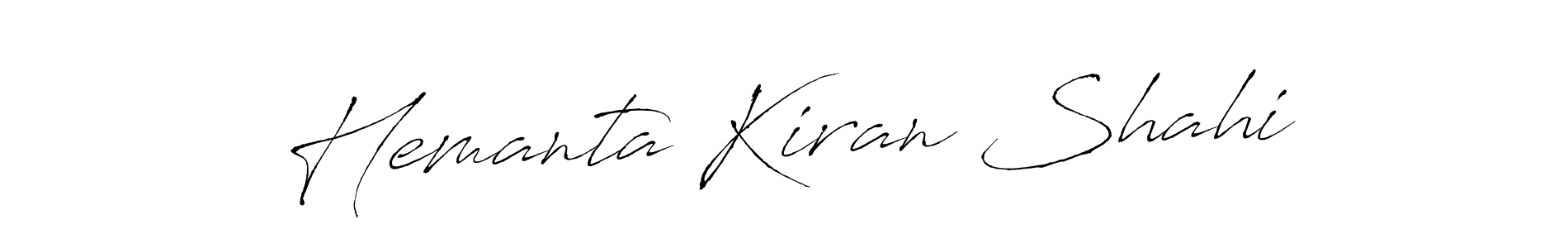 You can use this online signature creator to create a handwritten signature for the name Hemanta Kiran Shahi. This is the best online autograph maker. Hemanta Kiran Shahi signature style 6 images and pictures png