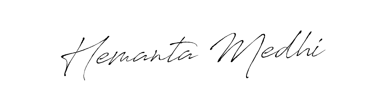 Design your own signature with our free online signature maker. With this signature software, you can create a handwritten (Antro_Vectra) signature for name Hemanta Medhi. Hemanta Medhi signature style 6 images and pictures png