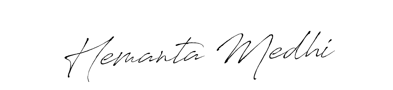 Design your own signature with our free online signature maker. With this signature software, you can create a handwritten (Antro_Vectra) signature for name Hemanta Medhi. Hemanta Medhi signature style 6 images and pictures png