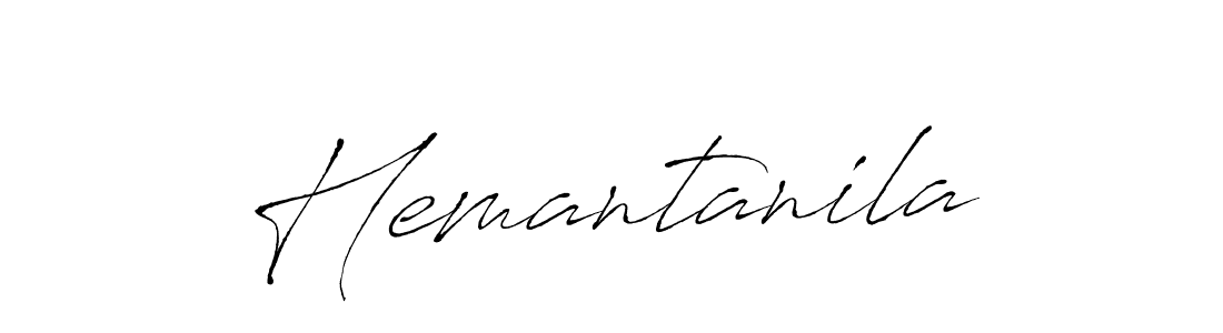 How to make Hemantanila name signature. Use Antro_Vectra style for creating short signs online. This is the latest handwritten sign. Hemantanila signature style 6 images and pictures png