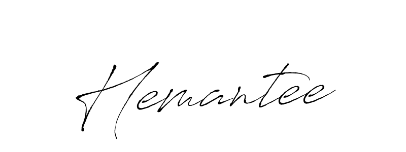 Make a beautiful signature design for name Hemantee. With this signature (Antro_Vectra) style, you can create a handwritten signature for free. Hemantee signature style 6 images and pictures png