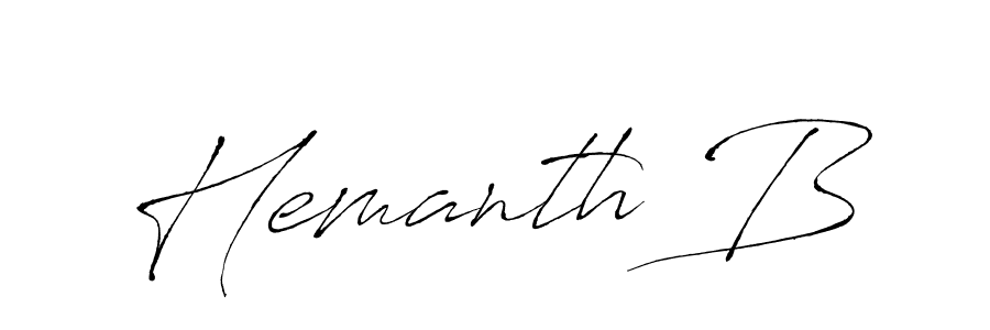 Make a beautiful signature design for name Hemanth B. With this signature (Antro_Vectra) style, you can create a handwritten signature for free. Hemanth B signature style 6 images and pictures png