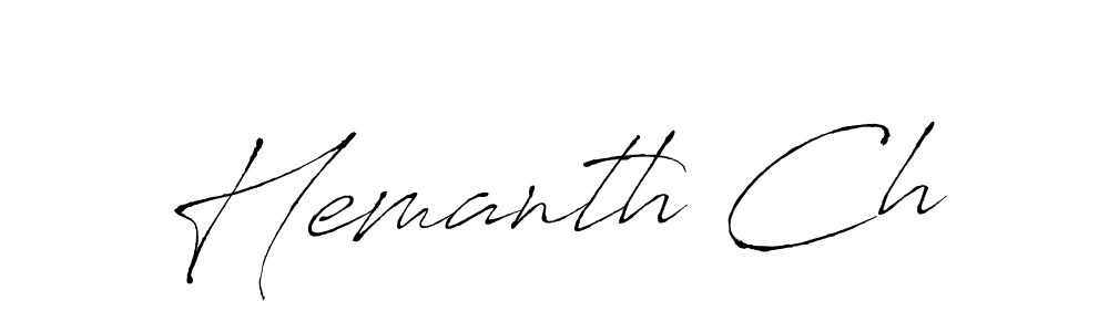 Also we have Hemanth Ch name is the best signature style. Create professional handwritten signature collection using Antro_Vectra autograph style. Hemanth Ch signature style 6 images and pictures png