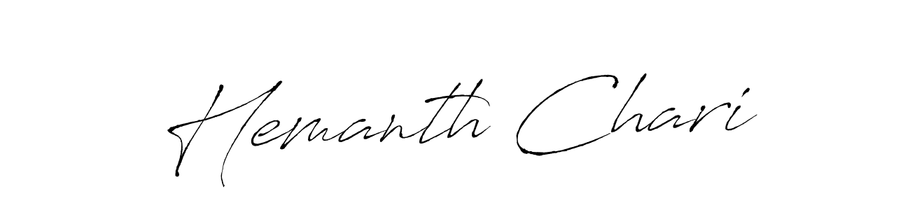 Make a beautiful signature design for name Hemanth Chari. With this signature (Antro_Vectra) style, you can create a handwritten signature for free. Hemanth Chari signature style 6 images and pictures png