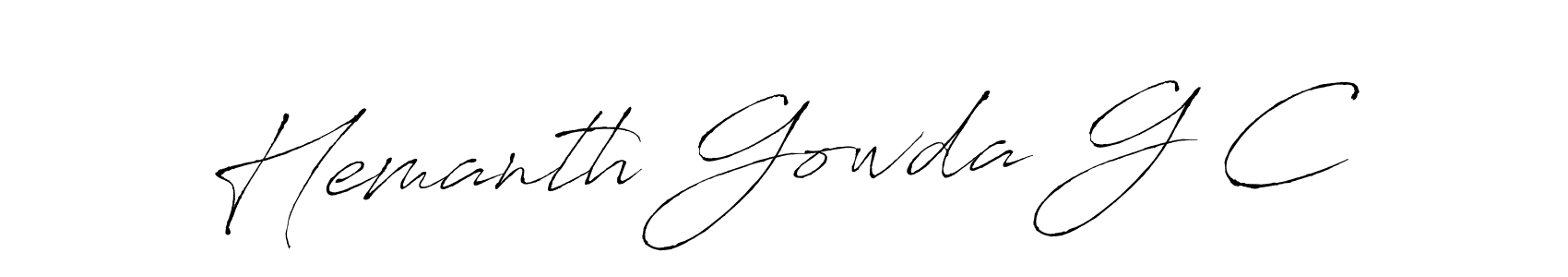 Also You can easily find your signature by using the search form. We will create Hemanth Gowda G C name handwritten signature images for you free of cost using Antro_Vectra sign style. Hemanth Gowda G C signature style 6 images and pictures png