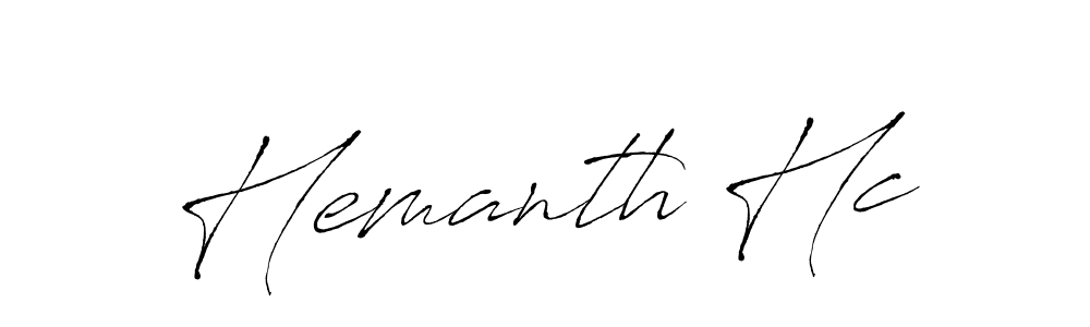 Create a beautiful signature design for name Hemanth Hc. With this signature (Antro_Vectra) fonts, you can make a handwritten signature for free. Hemanth Hc signature style 6 images and pictures png