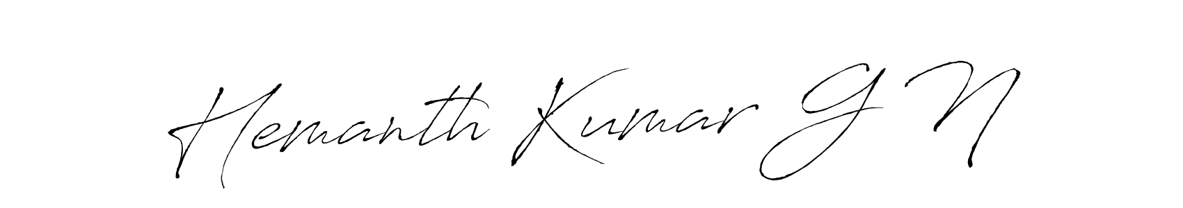 Hemanth Kumar G N stylish signature style. Best Handwritten Sign (Antro_Vectra) for my name. Handwritten Signature Collection Ideas for my name Hemanth Kumar G N. Hemanth Kumar G N signature style 6 images and pictures png