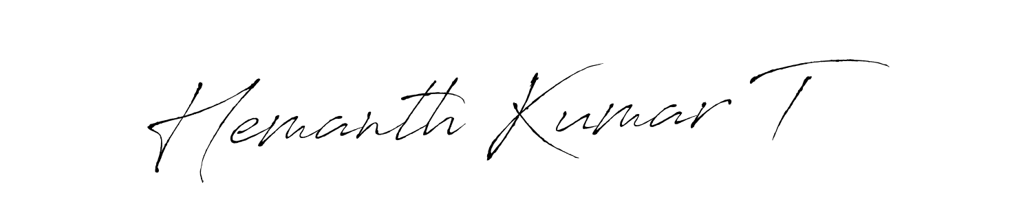 Make a beautiful signature design for name Hemanth Kumar T. Use this online signature maker to create a handwritten signature for free. Hemanth Kumar T signature style 6 images and pictures png