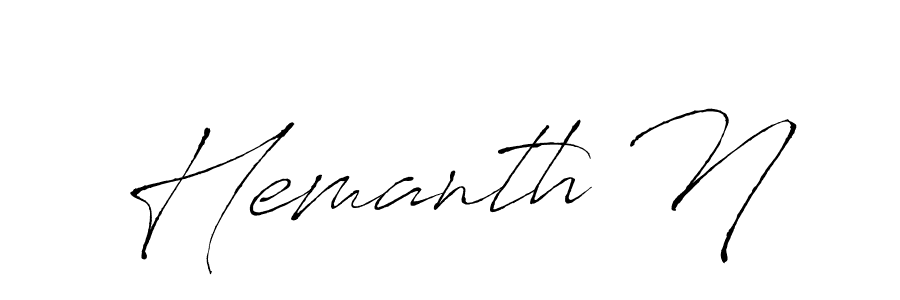 Use a signature maker to create a handwritten signature online. With this signature software, you can design (Antro_Vectra) your own signature for name Hemanth N. Hemanth N signature style 6 images and pictures png