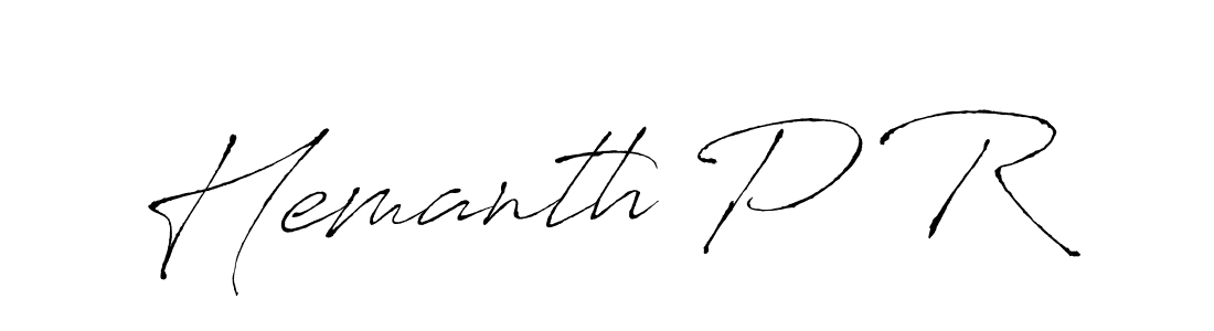 Use a signature maker to create a handwritten signature online. With this signature software, you can design (Antro_Vectra) your own signature for name Hemanth P R. Hemanth P R signature style 6 images and pictures png