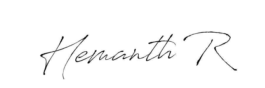 Make a beautiful signature design for name Hemanth R. With this signature (Antro_Vectra) style, you can create a handwritten signature for free. Hemanth R signature style 6 images and pictures png