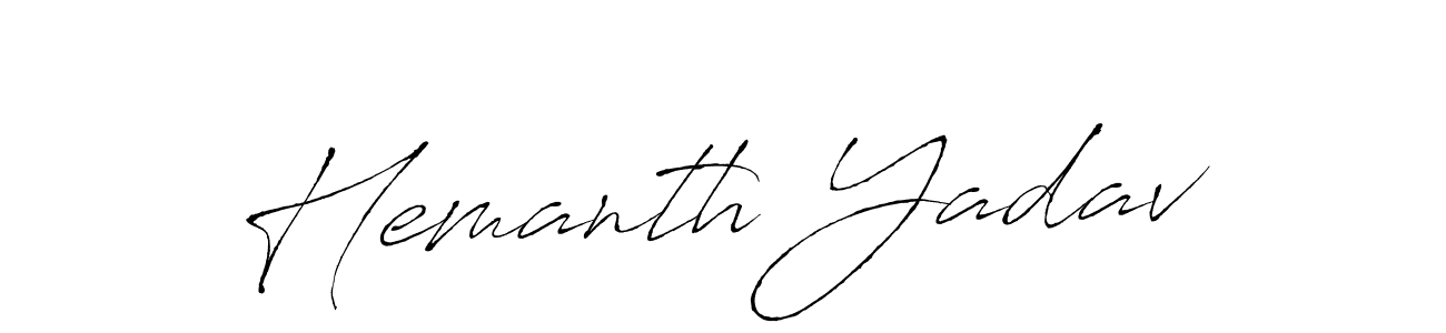 It looks lik you need a new signature style for name Hemanth Yadav. Design unique handwritten (Antro_Vectra) signature with our free signature maker in just a few clicks. Hemanth Yadav signature style 6 images and pictures png