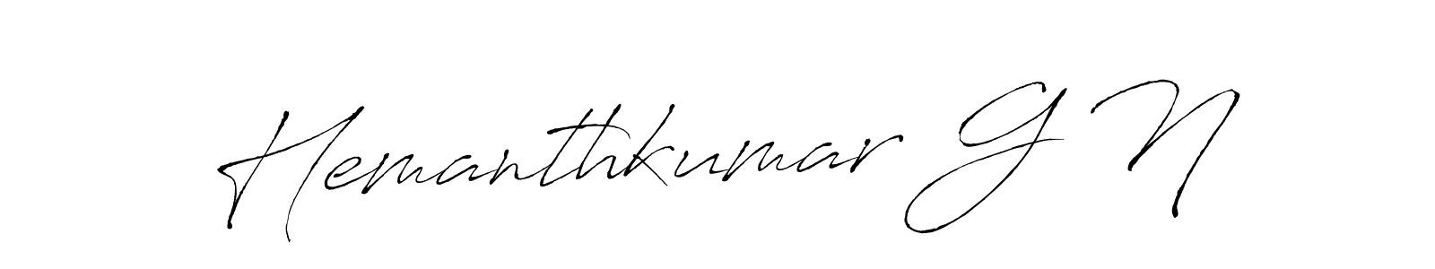 It looks lik you need a new signature style for name Hemanthkumar G N. Design unique handwritten (Antro_Vectra) signature with our free signature maker in just a few clicks. Hemanthkumar G N signature style 6 images and pictures png