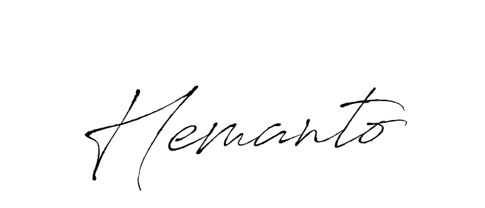 Similarly Antro_Vectra is the best handwritten signature design. Signature creator online .You can use it as an online autograph creator for name Hemanto. Hemanto signature style 6 images and pictures png