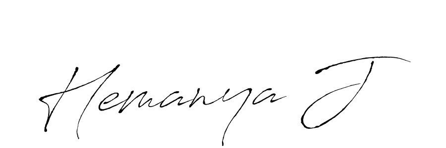 Use a signature maker to create a handwritten signature online. With this signature software, you can design (Antro_Vectra) your own signature for name Hemanya J. Hemanya J signature style 6 images and pictures png
