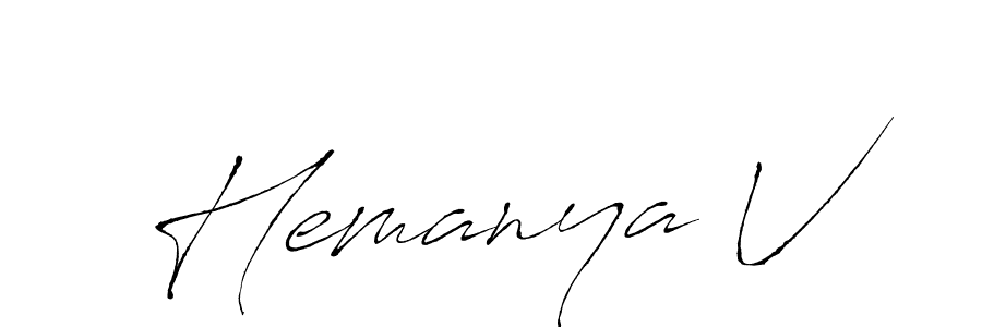 You should practise on your own different ways (Antro_Vectra) to write your name (Hemanya V) in signature. don't let someone else do it for you. Hemanya V signature style 6 images and pictures png