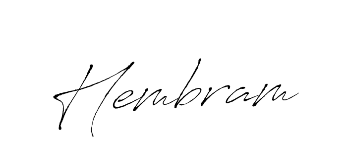 You should practise on your own different ways (Antro_Vectra) to write your name (Hembram) in signature. don't let someone else do it for you. Hembram signature style 6 images and pictures png
