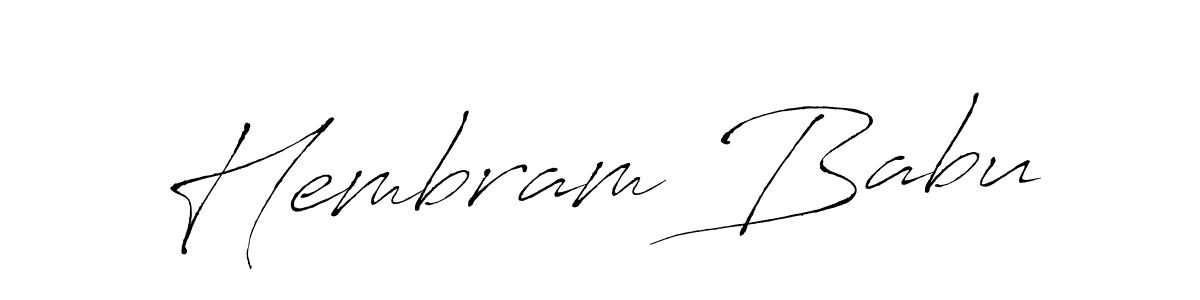 Make a beautiful signature design for name Hembram Babu. With this signature (Antro_Vectra) style, you can create a handwritten signature for free. Hembram Babu signature style 6 images and pictures png