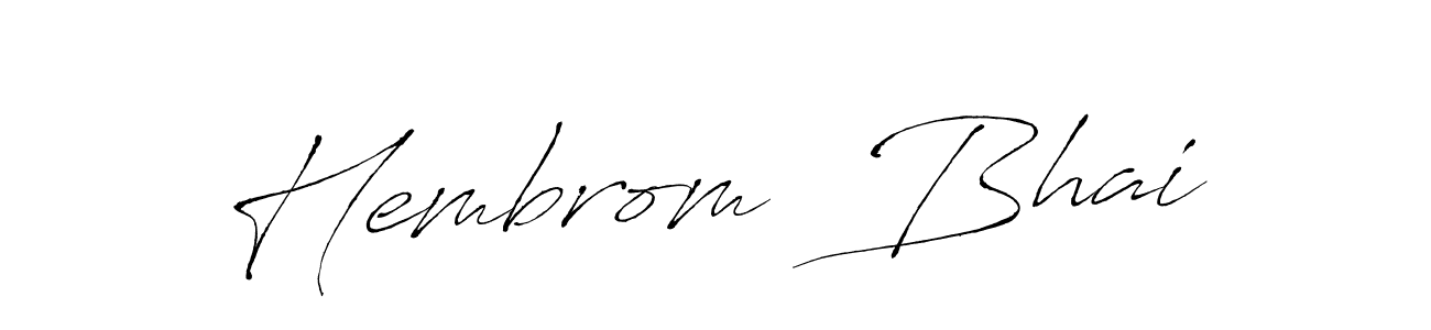 Also we have Hembrom  Bhai name is the best signature style. Create professional handwritten signature collection using Antro_Vectra autograph style. Hembrom  Bhai signature style 6 images and pictures png