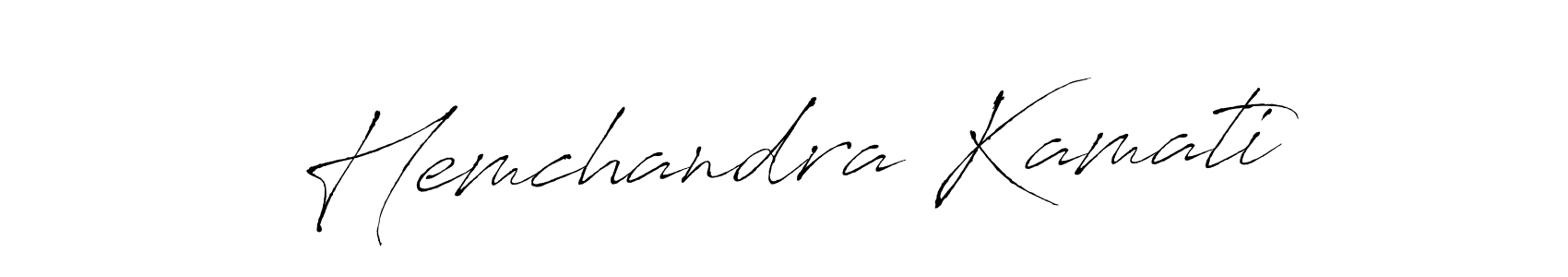 Also we have Hemchandra Kamati name is the best signature style. Create professional handwritten signature collection using Antro_Vectra autograph style. Hemchandra Kamati signature style 6 images and pictures png