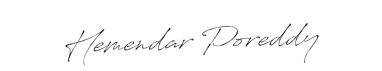 How to make Hemendar Poreddy signature? Antro_Vectra is a professional autograph style. Create handwritten signature for Hemendar Poreddy name. Hemendar Poreddy signature style 6 images and pictures png