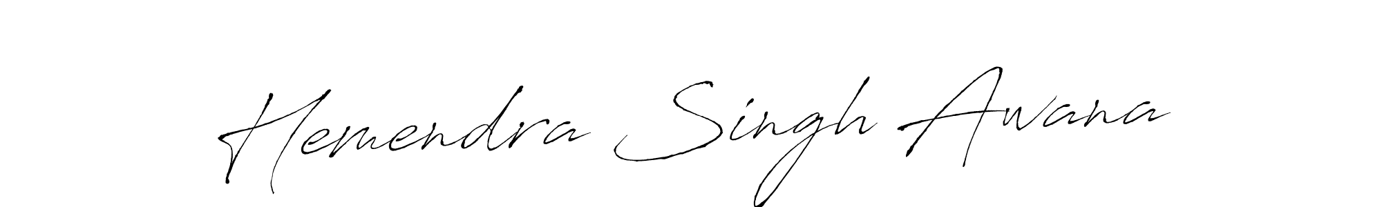 How to make Hemendra Singh Awana signature? Antro_Vectra is a professional autograph style. Create handwritten signature for Hemendra Singh Awana name. Hemendra Singh Awana signature style 6 images and pictures png