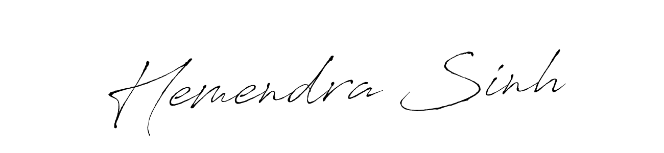 Create a beautiful signature design for name Hemendra Sinh. With this signature (Antro_Vectra) fonts, you can make a handwritten signature for free. Hemendra Sinh signature style 6 images and pictures png