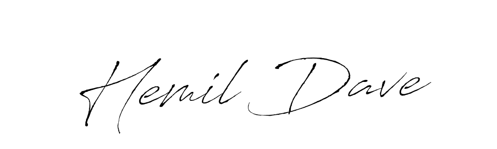 Also we have Hemil Dave name is the best signature style. Create professional handwritten signature collection using Antro_Vectra autograph style. Hemil Dave signature style 6 images and pictures png