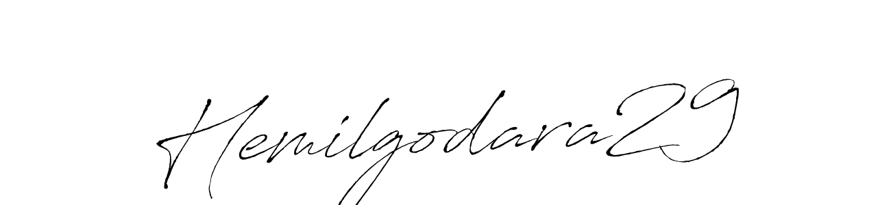 Also You can easily find your signature by using the search form. We will create Hemilgodara29 name handwritten signature images for you free of cost using Antro_Vectra sign style. Hemilgodara29 signature style 6 images and pictures png