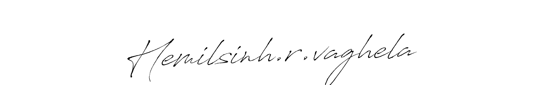 Design your own signature with our free online signature maker. With this signature software, you can create a handwritten (Antro_Vectra) signature for name Hemilsinh.r.vaghela. Hemilsinh.r.vaghela signature style 6 images and pictures png