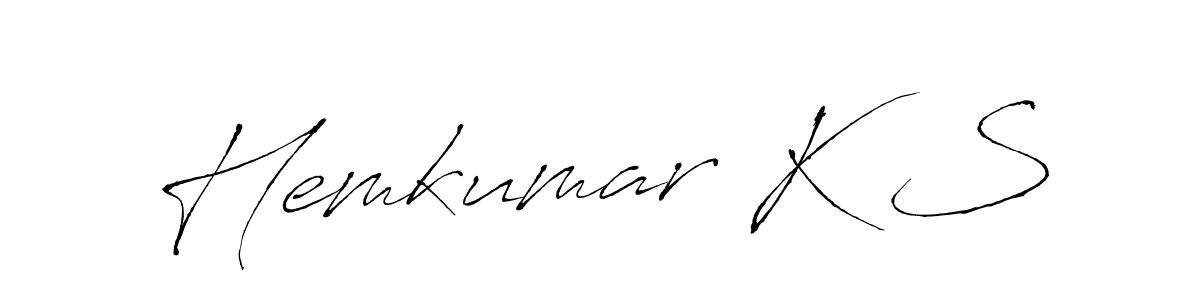 How to make Hemkumar K S signature? Antro_Vectra is a professional autograph style. Create handwritten signature for Hemkumar K S name. Hemkumar K S signature style 6 images and pictures png