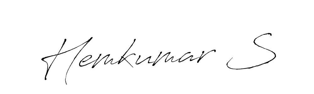 Also You can easily find your signature by using the search form. We will create Hemkumar S name handwritten signature images for you free of cost using Antro_Vectra sign style. Hemkumar S signature style 6 images and pictures png