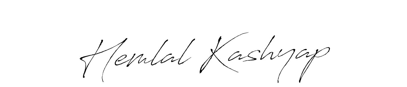 How to make Hemlal Kashyap name signature. Use Antro_Vectra style for creating short signs online. This is the latest handwritten sign. Hemlal Kashyap signature style 6 images and pictures png