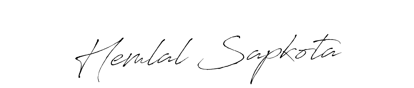 Hemlal Sapkota stylish signature style. Best Handwritten Sign (Antro_Vectra) for my name. Handwritten Signature Collection Ideas for my name Hemlal Sapkota. Hemlal Sapkota signature style 6 images and pictures png