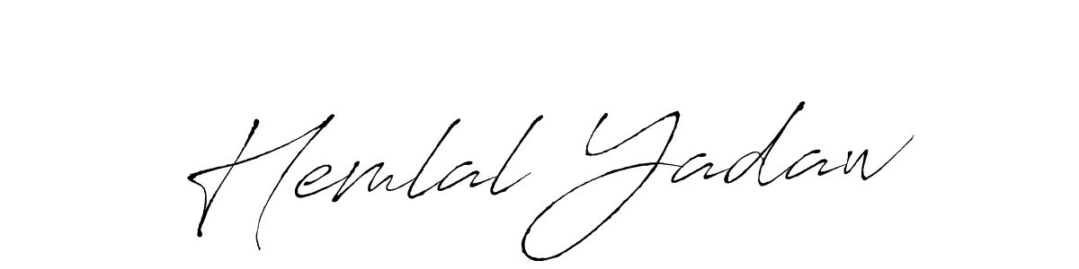 Make a beautiful signature design for name Hemlal Yadaw. With this signature (Antro_Vectra) style, you can create a handwritten signature for free. Hemlal Yadaw signature style 6 images and pictures png
