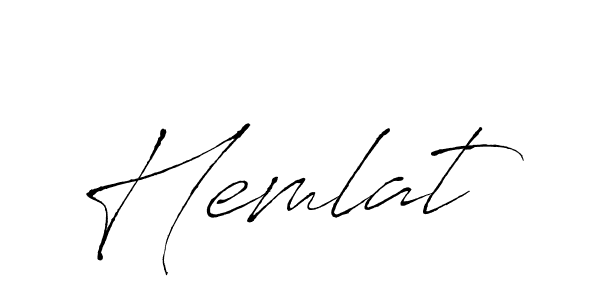 How to make Hemlat signature? Antro_Vectra is a professional autograph style. Create handwritten signature for Hemlat name. Hemlat signature style 6 images and pictures png