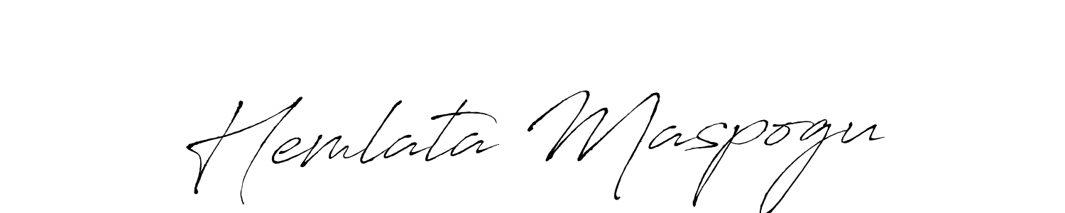 Create a beautiful signature design for name Hemlata Maspogu. With this signature (Antro_Vectra) fonts, you can make a handwritten signature for free. Hemlata Maspogu signature style 6 images and pictures png