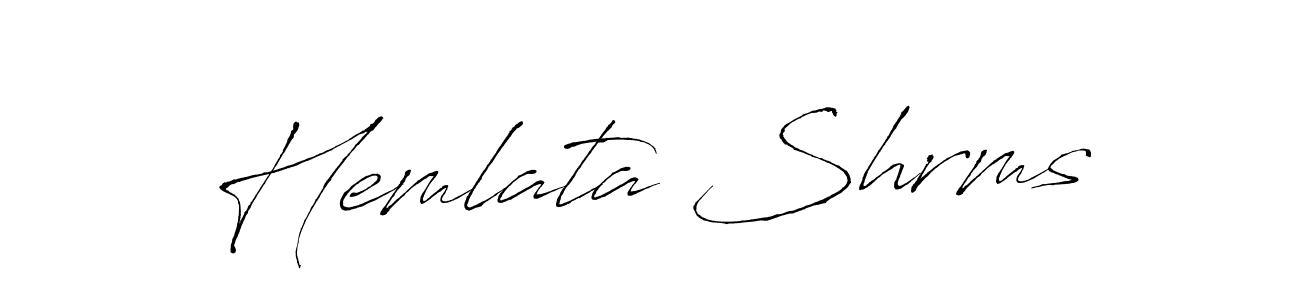 Make a beautiful signature design for name Hemlata Shrms. With this signature (Antro_Vectra) style, you can create a handwritten signature for free. Hemlata Shrms signature style 6 images and pictures png