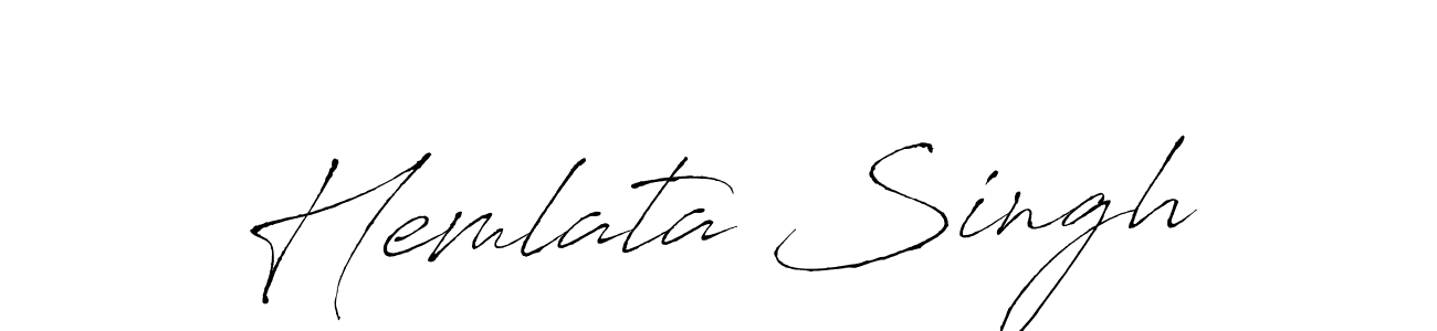 Antro_Vectra is a professional signature style that is perfect for those who want to add a touch of class to their signature. It is also a great choice for those who want to make their signature more unique. Get Hemlata Singh name to fancy signature for free. Hemlata Singh signature style 6 images and pictures png