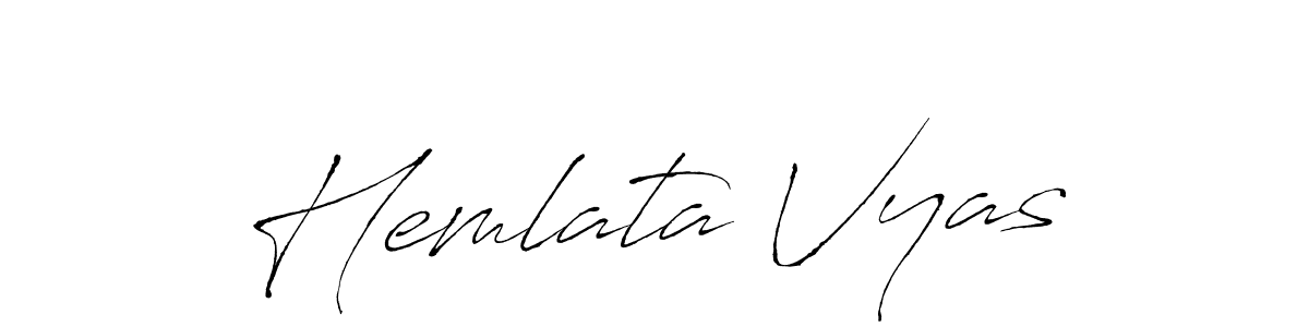 How to make Hemlata Vyas name signature. Use Antro_Vectra style for creating short signs online. This is the latest handwritten sign. Hemlata Vyas signature style 6 images and pictures png