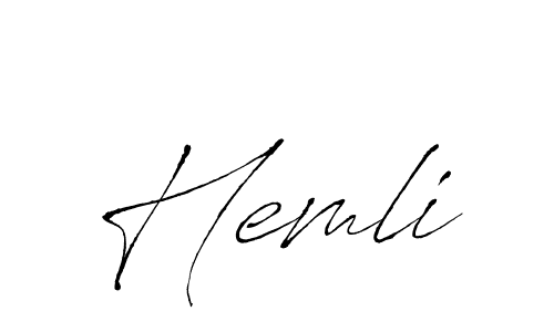 How to make Hemli name signature. Use Antro_Vectra style for creating short signs online. This is the latest handwritten sign. Hemli signature style 6 images and pictures png