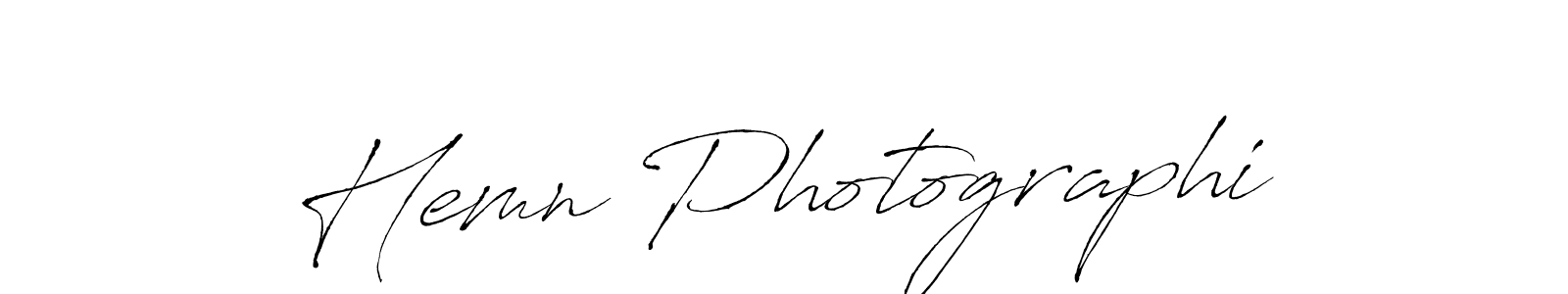 Similarly Antro_Vectra is the best handwritten signature design. Signature creator online .You can use it as an online autograph creator for name Hemn Photographi. Hemn Photographi signature style 6 images and pictures png