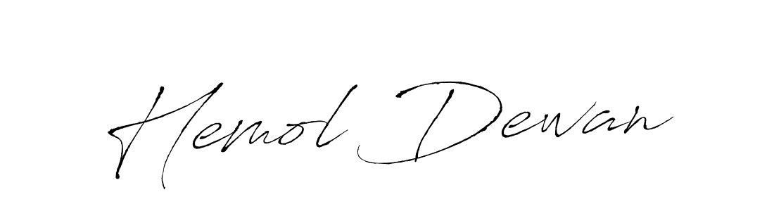 How to make Hemol Dewan name signature. Use Antro_Vectra style for creating short signs online. This is the latest handwritten sign. Hemol Dewan signature style 6 images and pictures png