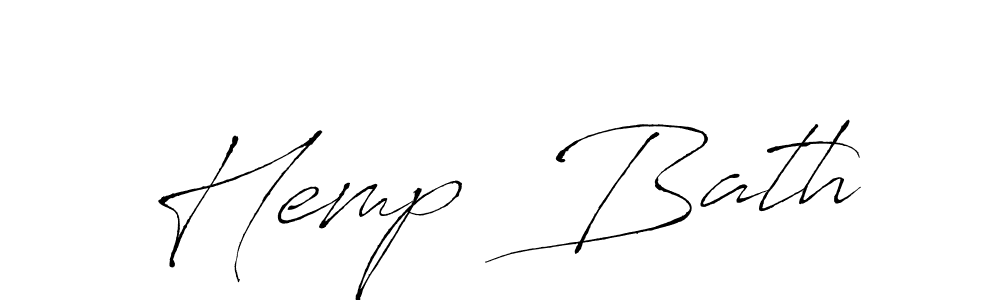 Similarly Antro_Vectra is the best handwritten signature design. Signature creator online .You can use it as an online autograph creator for name Hemp  Bath. Hemp  Bath signature style 6 images and pictures png