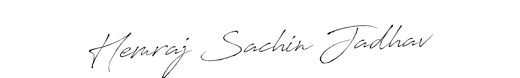 You can use this online signature creator to create a handwritten signature for the name Hemraj Sachin Jadhav. This is the best online autograph maker. Hemraj Sachin Jadhav signature style 6 images and pictures png